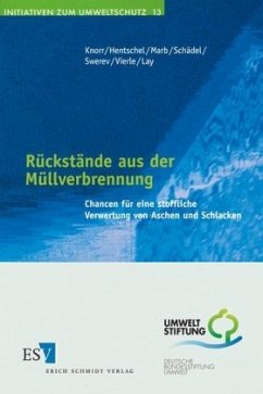 Rückstände aus der Müllverbrennung - Knorr, Wolfgang / Hentschel, Bernhard / Marb, Clemens / Schädel, Silke / Swerev, Maximilian / Vierle, Otto / Lay, Jan Peter