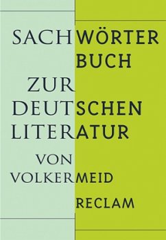 Sachwörterbuch zur deutschen Literatur - Meid, Volker