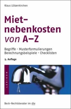 Mietnebenkosten von A - Z - Lützenkirchen, Klaus