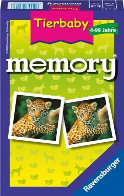 Ravensburger 23013 - Tierbaby memory®, der Spieleklassiker für Tierfans, Merkspiel für 2-8 Spieler ab 4 Jahren