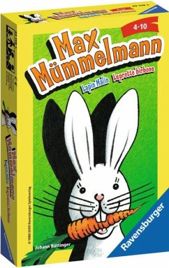Ravensburger 23119 - Max Mümmelmann, Mitbringspiel für 2-4 Spieler, Kinderspiel ab 4 Jahren, kompaktes Format, Reisespiel, Hase