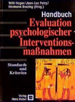 Evaluation psychologischer Interventionsmaßnahmen - Hager, Willi / Patry, Jean-Luc / Brezing, Hermann (Hgg.)