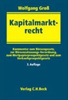 Kapitalmarktrecht, Kommentar - Groß, Wolfgang