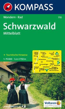 Kompass Karte Schwarzwald, Mittelblatt