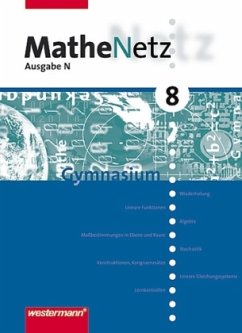 Cover 8. Schuljahr / MatheNetz, Ausgabe N für Gymnasien in Bremen, Hamburg und Niedersachsen