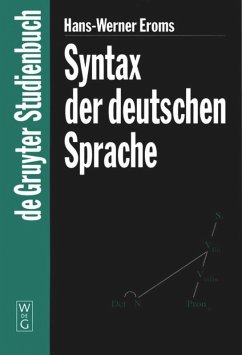 Syntax der deutschen Sprache - Eroms, Hans-Werner
