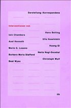 Cover Darstellung: Korrespondenz