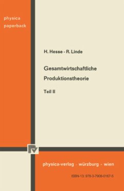 Gesamtwirtschaftliche Produktionstheorie - Hesse, H.;Linde, R.