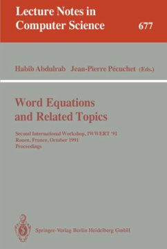 Word Equations and Related Topics - Abdulrab, Habib / Pecuchet, Jean-Pierre (eds.)