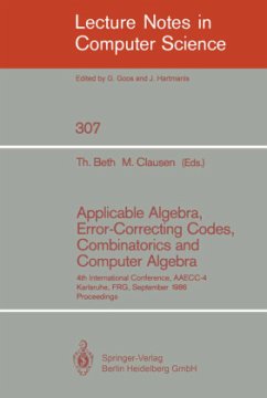 Applicable Algebra, Error-Correcting Codes, Combinatorics and Computer Algebra - Beth, Thomas / Clausen, Michael (eds.)