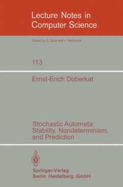 Stochastic Automata: Stability, Nondeterminism and Prediction - Doberkat, Ernst-Erich