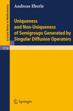 Uniqueness and Non-Uniqueness of Semigroups Generated by Singular Diffusion Operators - Eberle, Andreas