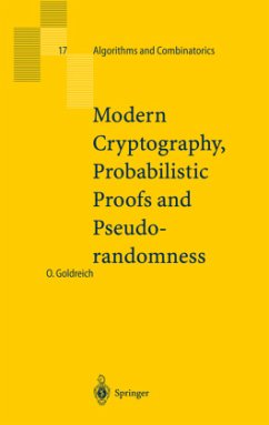 Modern Cryptography, Probabilistic Proofs and Pseudorandomness - Goldreich, Oded