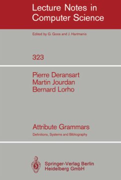 Attribute Grammars - Deransart, Pierre;Jourdan, Martin;Lorho, Bernard