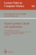 Typed Lambda Calculi and Applications - Bild 1
