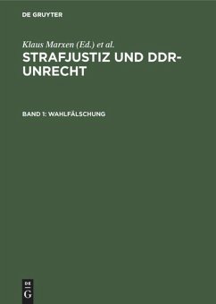 Strafjustiz und DDR-Unrecht, Bd.1, Wahlfälschung