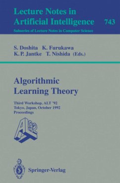 Algorithmic Learning Theory - ALT '92 - Doshita, Shuji / Furukawa, Koichi / Jantke, Klaus P. / Nishida, Toyaki (eds.)