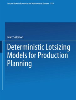 Deterministic Lotsizing Models for Production Planning - Salomon, Marc