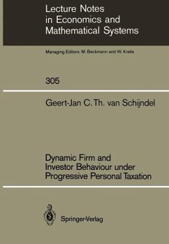 Dynamic Firm and Investor Behaviour under Progressive Personal Taxation - Schijndel, Geert-Jan C.T.van