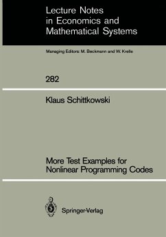 More Test Examples for Nonlinear Programming Codes - Schittkowski, Klaus