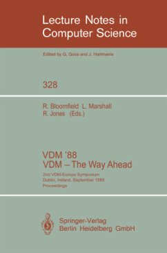 VDM '88. VDM - The Way Ahead - Bloomfield, Robin E. / Marshall, Lynn S. / Jones, Roger B. (eds.)