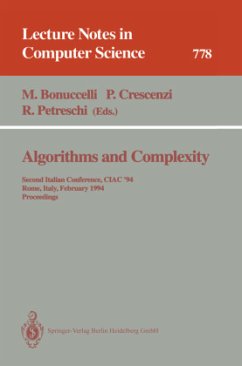 Algorithms and Complexity - Bonuccelli, Maurizio / Crescenzi, Pierluigi / Petreschi, Rossella (eds.)