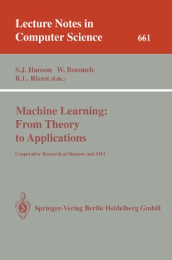 Machine Learning: From Theory to Applications - Hanson, Stephen J. / Remmele, Werner / Rivest, Ronald L. (eds.)