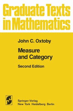 Measure and Category - Oxtoby, John C.