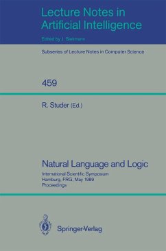 Natural Language and Logic - Studer, Rudi (ed.)