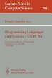 Programming Languages and Systems -... - Bild 1