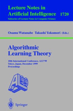 Algorithmic Learning Theory - Watanabe, Osamu / Yokomori, Takashi (eds.)