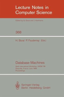 Database Machines - Boral, Haran / Faudemay, Pascal (eds.)