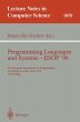 Programming Languages and Systems -... - Bild 1