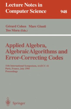 Applied Algebra, Algebraic Algorithms and Error-Correcting Codes - Cohen