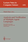 Analysis and Verification of Multiple-Agent Languages