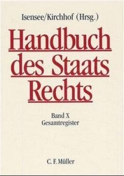 Gesamtregister / Handbuch des Staatsrechts der Bundesrepublik Deutschland 10 - Paehlke-Gärtner, Cornelia / Isensee, Josef / Kirchhof, Paul (Hgg.)