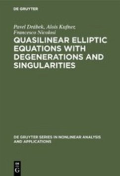 Quasilinear Elliptic Equations with Degenerations and Singularities - Drábek, Pavel;Kufner, Alois;Nicolosi, Francesco
