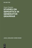Studies on Semantics in Generative Grammar