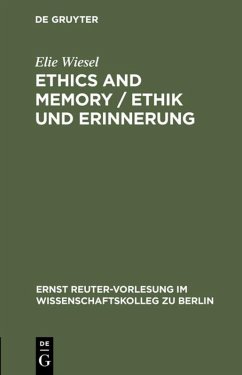 Cover Ethics and Memory / Ethik und Erinnerung