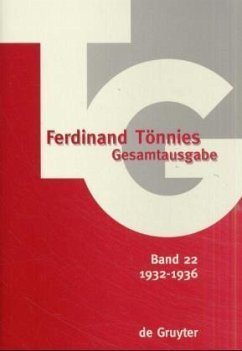 1932-1936 / Gesamtausgabe TG 22 - Tönnies, Ferdinand