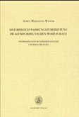 Der Bereich Nahrungszubereitung im althochdeutschen Wortschatz / Althochdeutsches Wörterbuch Beiband