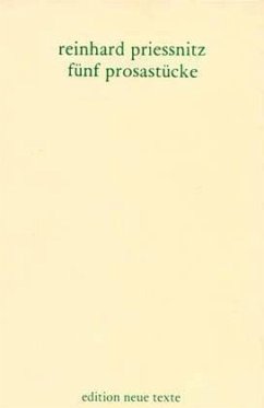 Cover Fünf Prosastücke