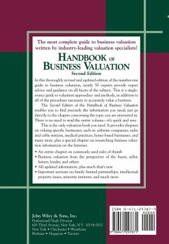 Handbook of Business Valuation - West, Thomas L.;Jones, Jeffrey D.