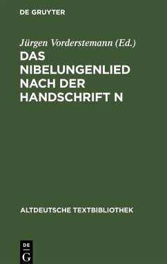 Das Nibelungenlied nach der Handschrift n - Vorderstemann, Jürgen (Hrsg.)