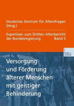 Versorgung und Förderung älterer Menschen mit geistiger Behinderung - Deutsches Zentrum für Altersfragen