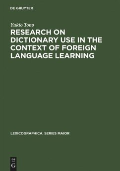 Research on Dictionary Use in the Context of Foreign Language Learning - Tono, Yukio
