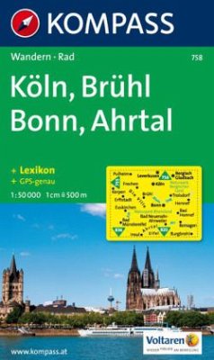 Kompass Karte Köln, Brühl, Bonn, Ahrtal