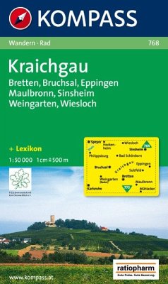 Kraichgau (Bretten, Bruchsal, Eppingen, Maulbronn, Sinsheim, Weingarten, Wiesloch) KOMPASS - Wandern und Rad Nr. 768 - Text: Horst-Hennek Rohlfs