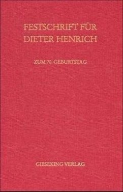 Festschrift für Dieter Henrich zum 70. Geburtstag - Gottwald, Peter / Jayme, Erik / Schwab, Dieter (Hgg.)