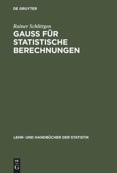 GAUSS für statistische Berechnungen - Schlittgen, Rainer